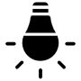 Led Light Bulb Black icon