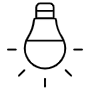 Led Light Bulb Black Outline icon