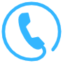 Light Blue Phone Contact Aesthetic Circle Round free icon for commercial use