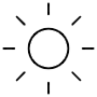 Light On Sun Mode Black Outline free icon for commercial use