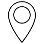 Location Black Thin Outline free icon for commercial use