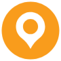 Location Map Marker Round Orange free icon for commercial use