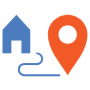 Location To Home Tracking Red Pin icon