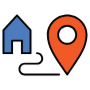 Location To House Or Home Tracking Pin icon