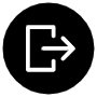 Logout Black Circle Button icon