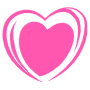 Love Hand Drawn Two Pink Hearts free icon for commercial use