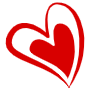 Love Hand Drawn Two Red Hearts free icon for commercial use