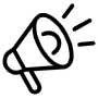 Megaphone Or Marketing With Loud Speaker Black Outline icon