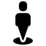 My Location Person Black free icon for commercial use
