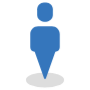 My Location Person Blue free icon for commercial use