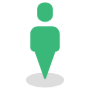 My Location Person Green free icon for commercial use