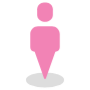 My Location Person Pink free icon for commercial use