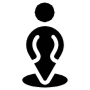 My Location Placeholder Person Black free icon for commercial use