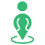 My Location Placeholder Person Green free icon for commercial use