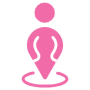 My Location Placeholder Person Pink free icon for commercial use