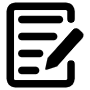 Notes And Pencil Black Outline free icon for commercial use