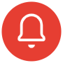 Notification Bell Red Circle icon