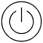 On Off Power Button Black Outline free icon for commercial use