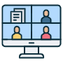Online Study Group Or Education icon