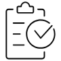 Organized Clipboard Checkmark Black Outline free icon for commercial use