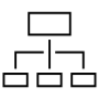 Organizer Hierarchical Structure Black Outline free icon for commercial use