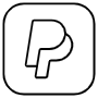 Paypal Black Square Rounded Outline Logo free icon for commercial use