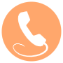 Phone Contact Aesthetic Pastel Orange Round Circle free icon for commercial use