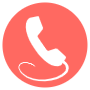 Phone Contact Aesthetic Pastel Red Round Circle free icon for commercial use