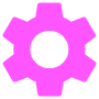Pink Android Settings free icon for commercial use