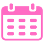 Pink Calendar free icon for commercial use