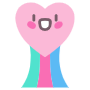 Pink Cute Heart Emoji Or Shooting Star Emoji icon