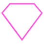 Pink Diamond Stone Outline free icon for commercial use