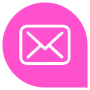 Pink Email Chat Bubble free icon for commercial use