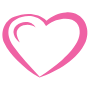 Pink Heart Aesthetic Hand Drawn Outline free icon for commercial use