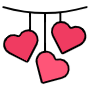 Pink Hearts Romantic Decoration icon