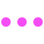 Pink More Symbol Three Dots free icon for commercial use