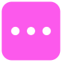 Pink More Symbol Three Dots Square Button free icon for commercial use