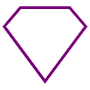Purple Diamond Stone Outline free icon for commercial use