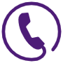 Purple Phone Aesthetic Contact Circle Round free icon for commercial use