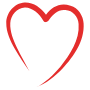 Red Heart Aesthetic Outline free icon for commercial use