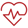 Red Heart Rate Symbol Outline free icon for commercial use