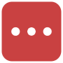 Red More Symbol Three Dots Square Button free icon for commercial use