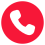 Red Phone Call Circle Round free icon for commercial use