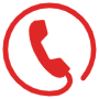 Red Phone Contact Aesthetic Circle Round free icon for commercial use