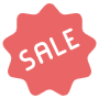 Red Sales Label Or Discount Sticker free icon for commercial use