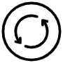 Reload Black Outline Circle Button free icon for commercial use