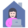 Remote Working Freelance Woman free icon for commercial use