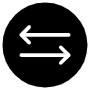 Right And Left Arrow Black Circle icon