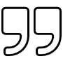 Right Quotation Mark Black Outline free icon for commercial use