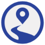 Road Map Placeholder Dark Blue Round free icon for commercial use